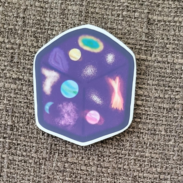 Space Cube Mini-Sticker