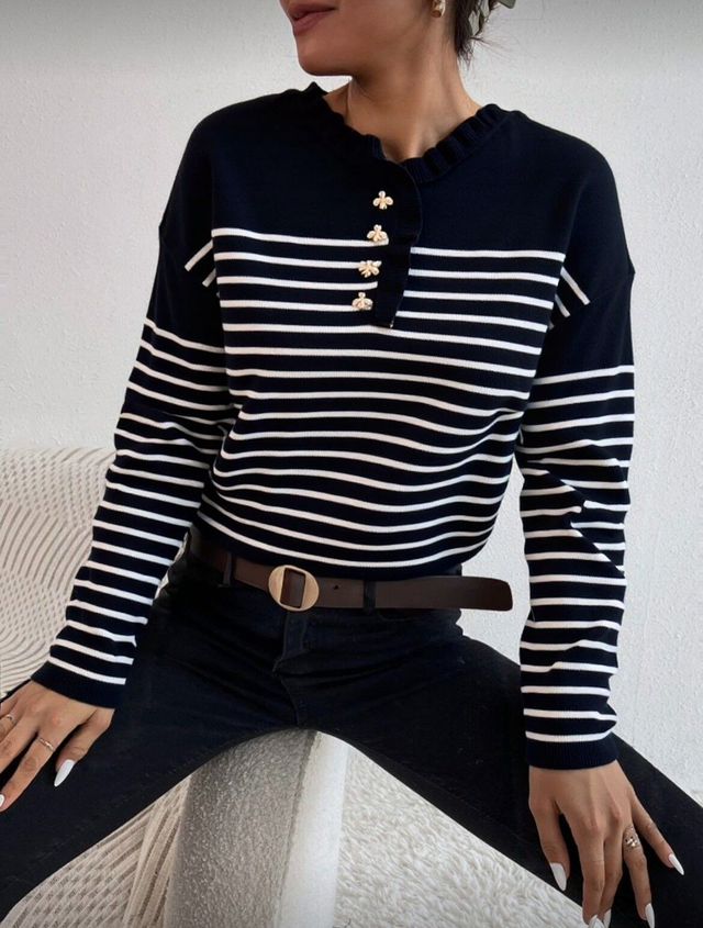 Pull à détails abeilles