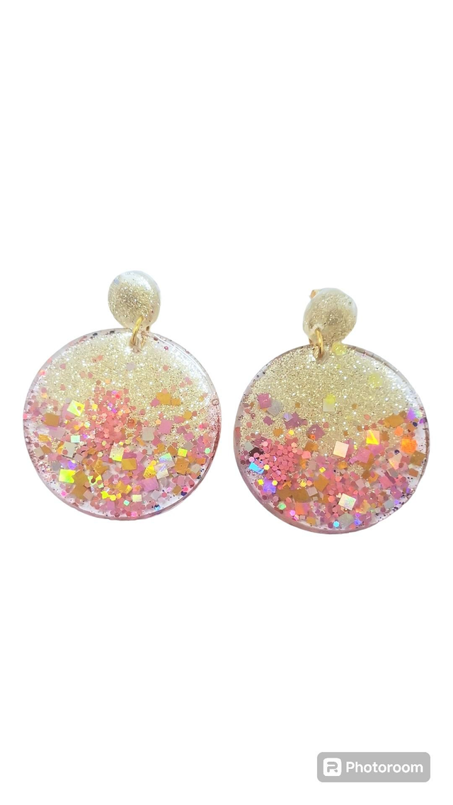 Boucles d'oreilles Les Ig's rose nude