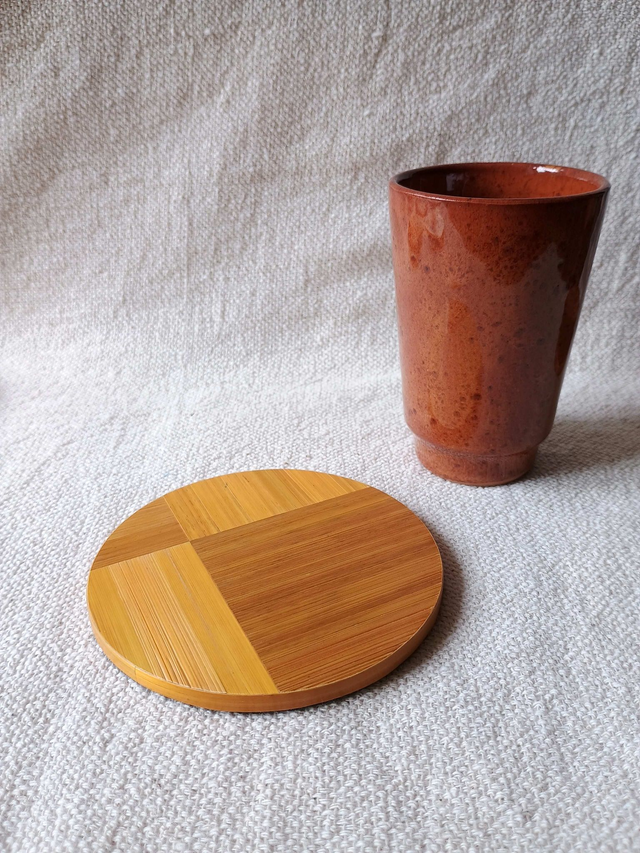 Dessous de verre Rond Collection BOIS