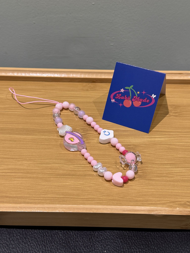 Pink Galaxy Candy Beaded Charms