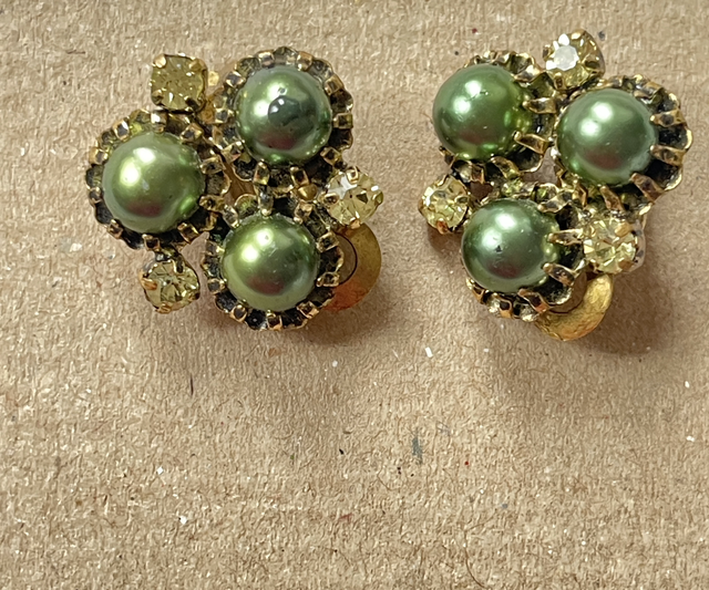 Vintage Ohrclips Strass