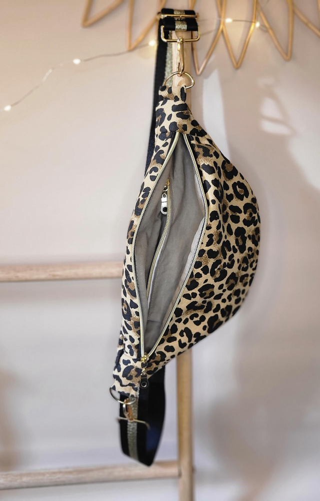 Banane léopard bandoulière amovible  