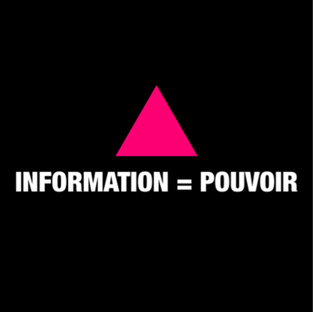 T-shirt « INFORMATION = POUVOIR » - Act Up Sud-Ouest