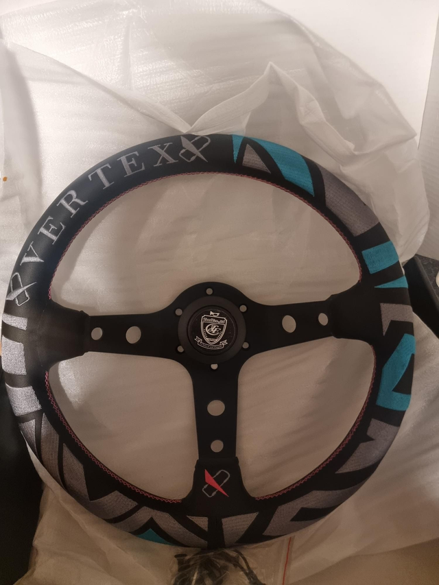 Deep dish grey blue and pink vertex +boss