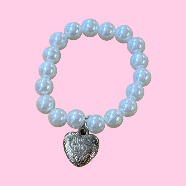 17cm Doll Accessories (Patterned Heart Pearl Necklace)