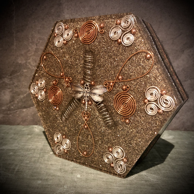 Odonata Hexagonal Orgonite (large)