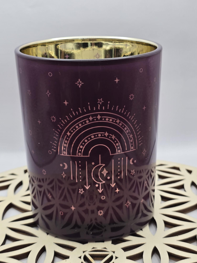 Photophore violet et doré 