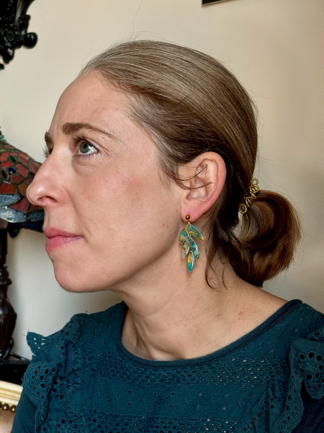 Boucles « Feuille d’écume »