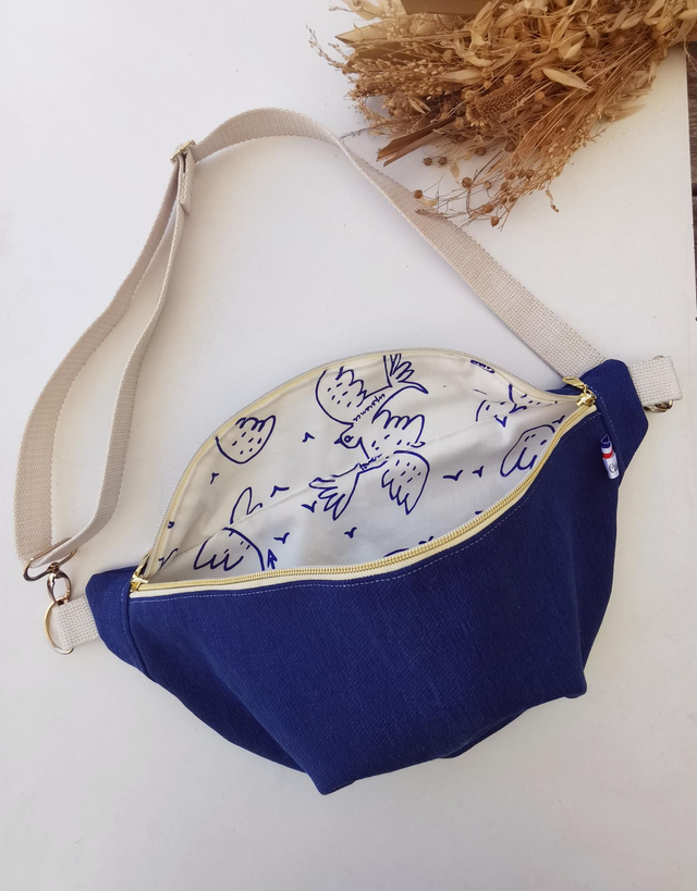 Banane LOUISE jeans "bleu de travail" 