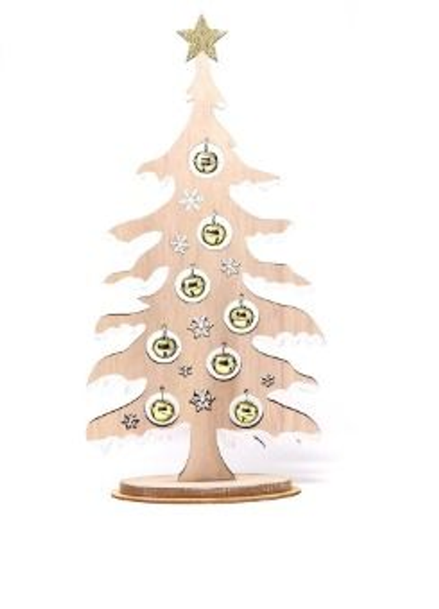 NATALE , ALBERO IN LEGNO CM 42