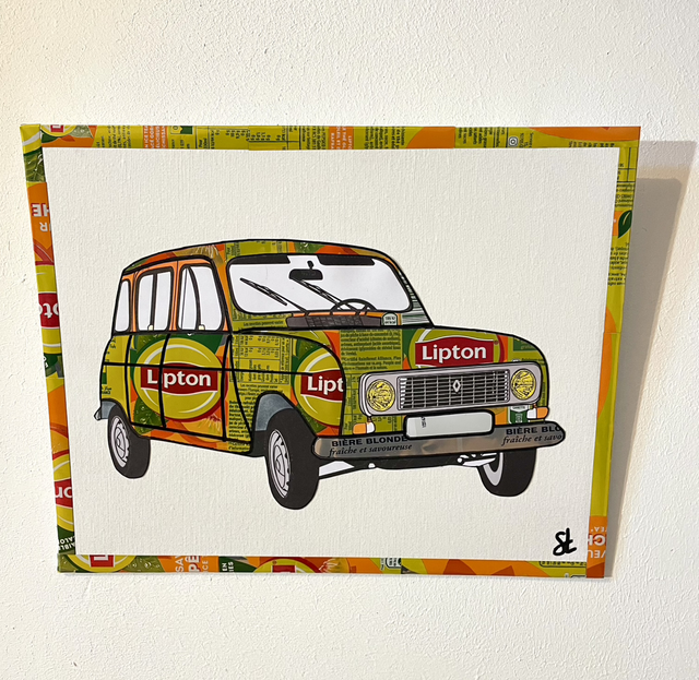 Tableau 4l réalisé avec des canettes recyclées 