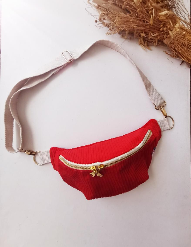 Banane THELMA velour rouge