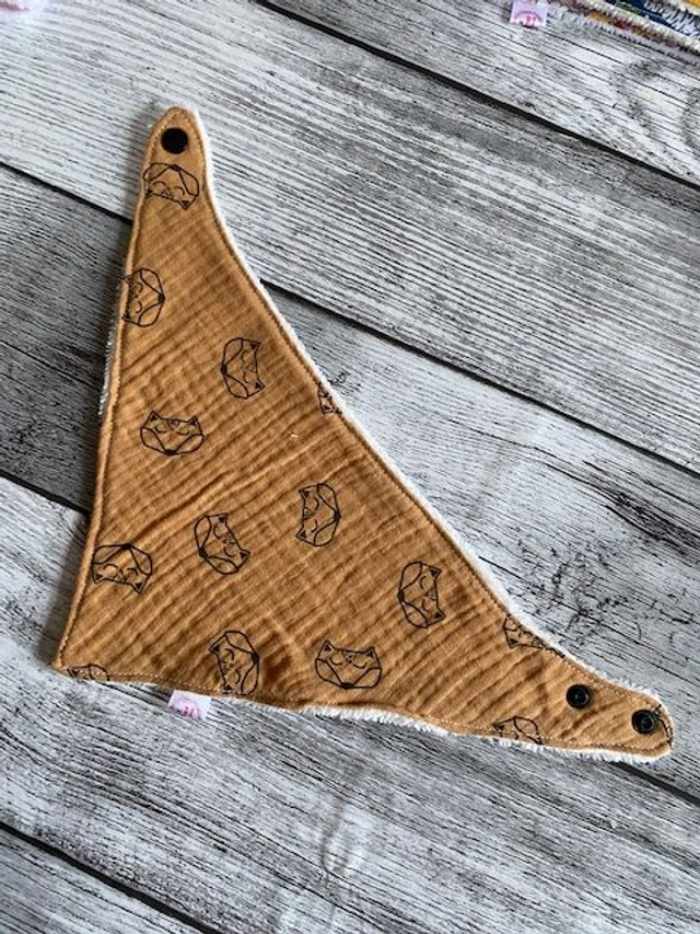 Bavoir bandana - Marron renard