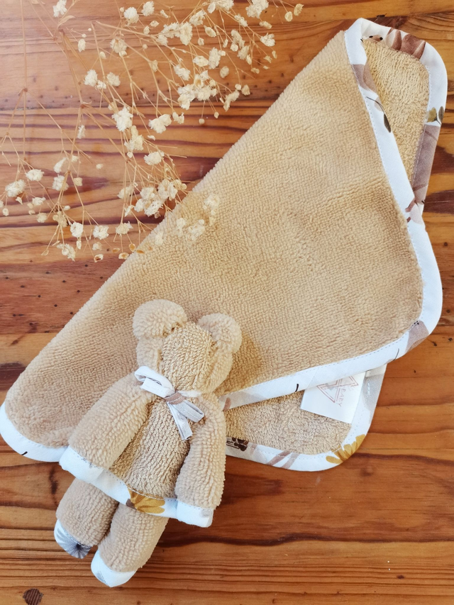 Débarbouillette en bambou Moka Cannelle