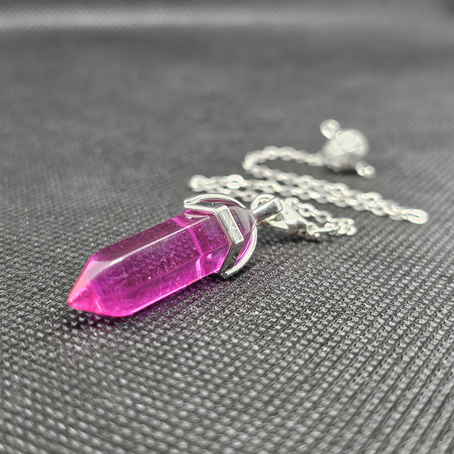 Pendule Cristal - Rose nuageux