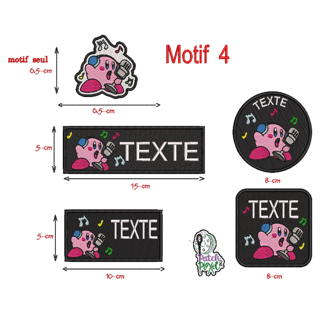 Kirby musicien Patch écuson brodé 
