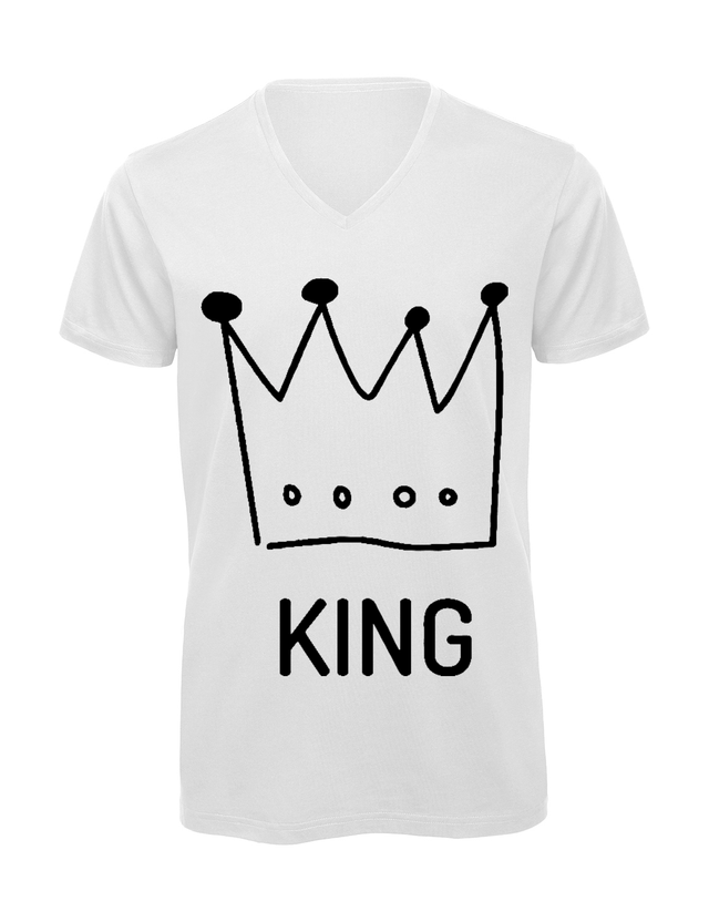 T-shirt homme col v &quot;king&quot;