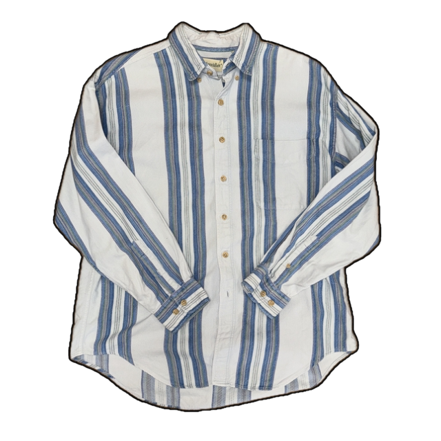 Vintage St Johns Bay Striped Shirt - L
