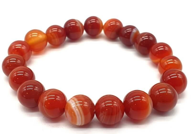 Bracelet Cornaline Rubanée 