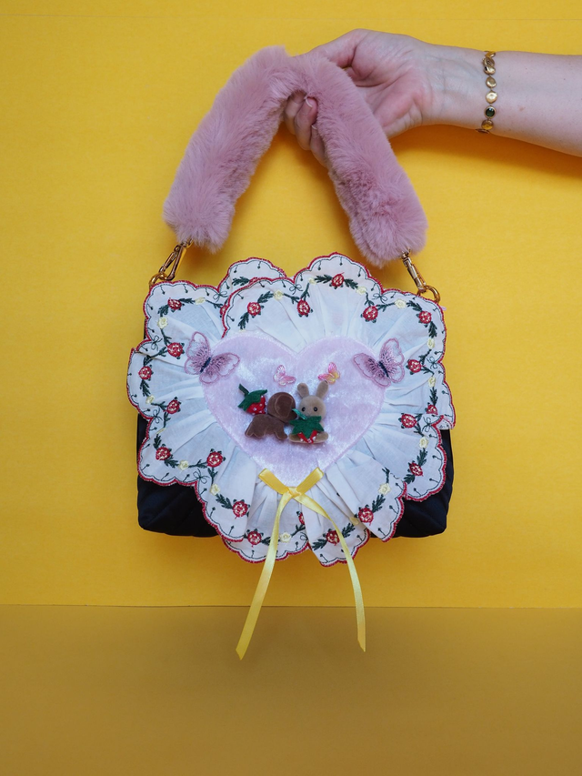 Forest Friends Puppy &amp; Rabbit Mini Sweetheart Handbag 