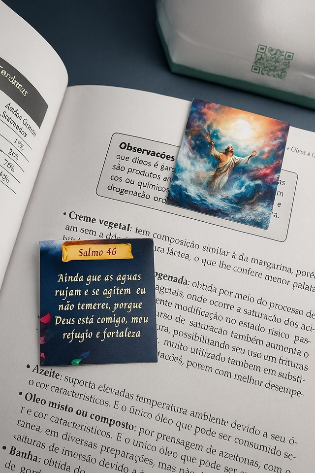 Marcador de Bíblia Magnético Personalizável com Salmos - Marcador de Página Compacto e Inspirador