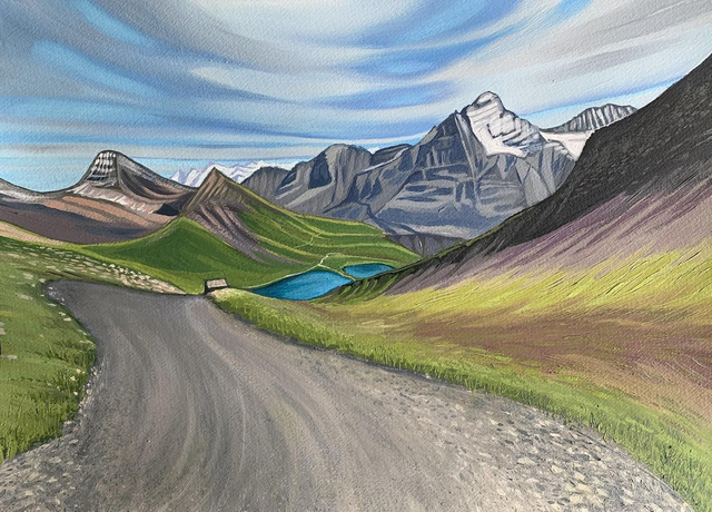 Grindewald Switzerland - original painting 