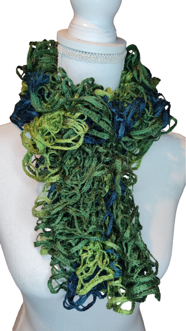 Écharpe dégradé kaki/vert 