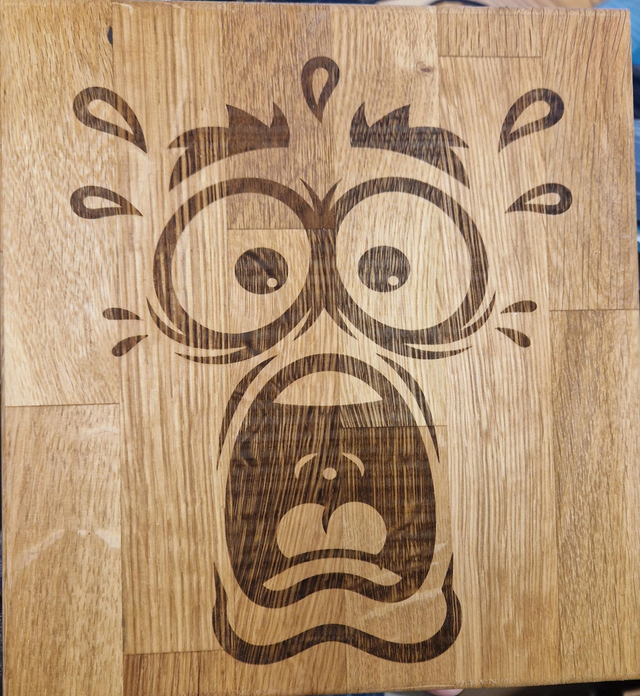 Cheeseboard - small - solid oak, laser engraved with various designs