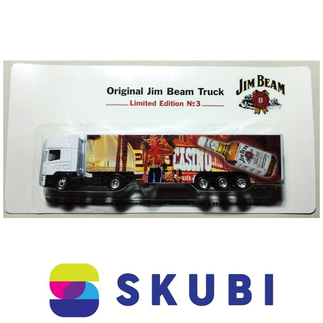 Reklamní kamion s návěsem - Scania 124L - Original Jim Beam Truck Limited Edition No.3 - model 1:87 H0 (1)
