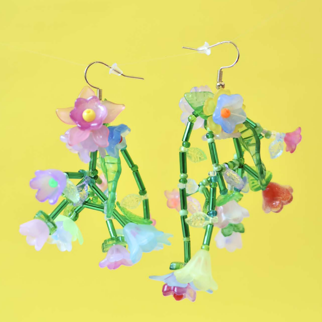 Maxi boucles d'oreilles fleurs