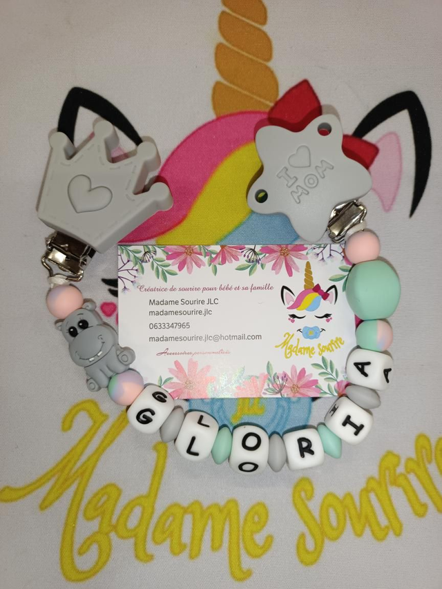 Attache doudou Hippopotame 