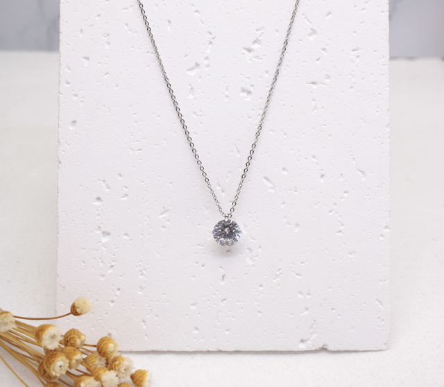 Collier strass solitaire 