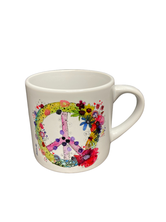 Keramiktasse "Peace - Love, Peace & Happiness"