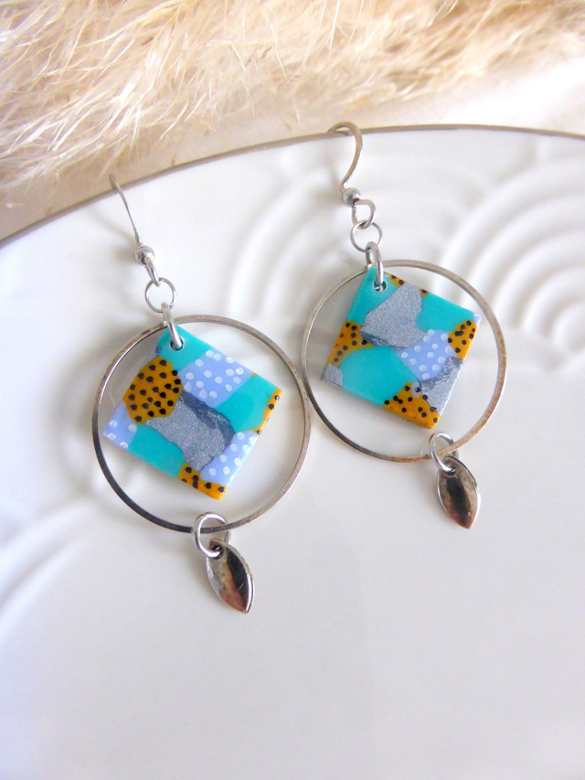 Boucles d'oreilles pendantes - Rêve de Turquoise