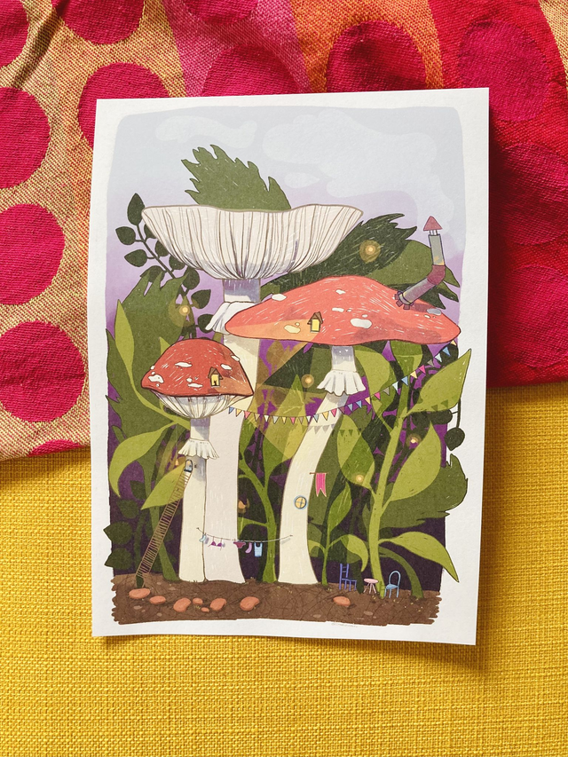 Mushroom poster A5 