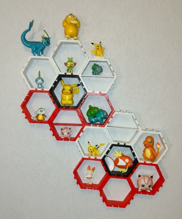 Étagère Murale Modulaire Hexagonale pour Collection