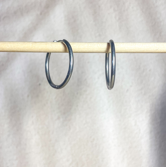 Créoles argentées - Taille L