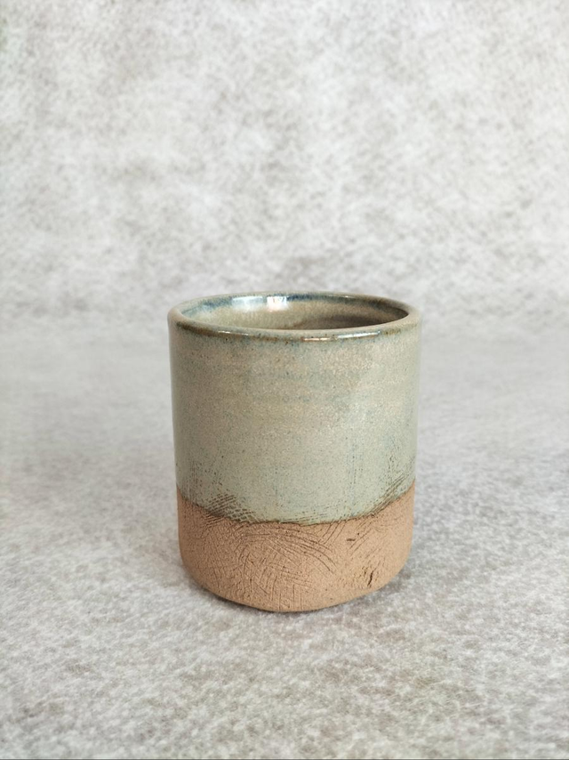 Tasse Uni  – Beige / bleu et brut