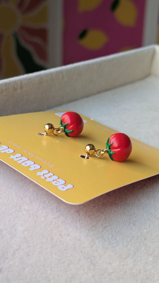 Boucles d'oreilles tomates