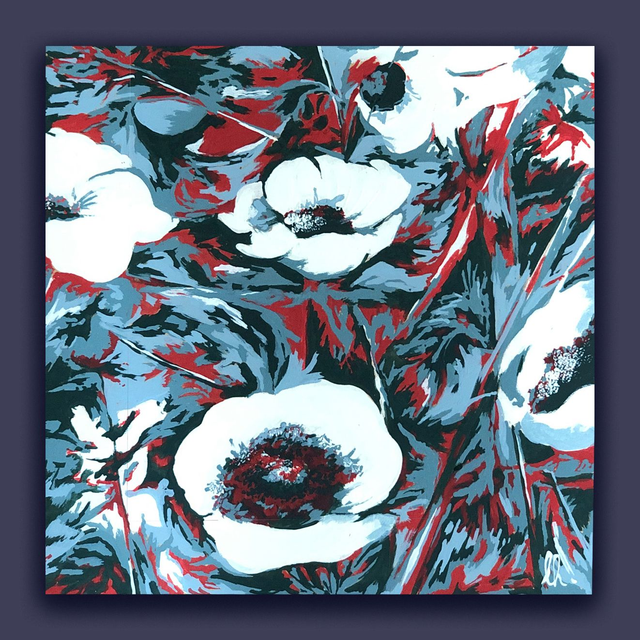 petit tableau fleurs 1 20X20 