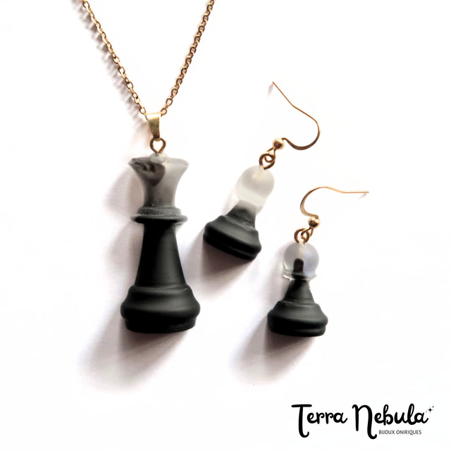 Parure Pions & Reine Echecs | PA259