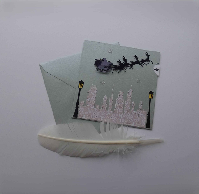 Le traîneau s&#039;envole (carte à tirette)