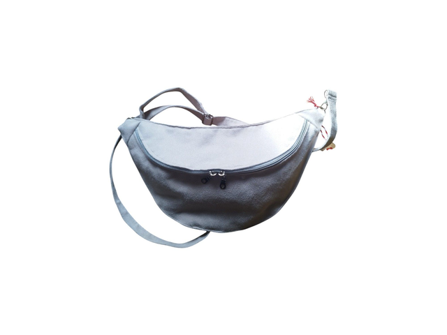 Sac banane en suédine Alaska blanc crème