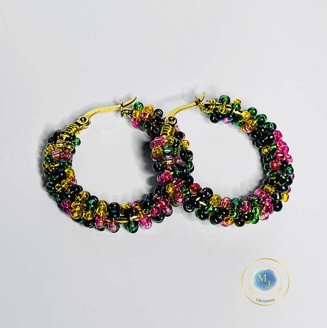 Fiësta Hoops – Kleurrijke Handgemaakte Statement Oorbellen