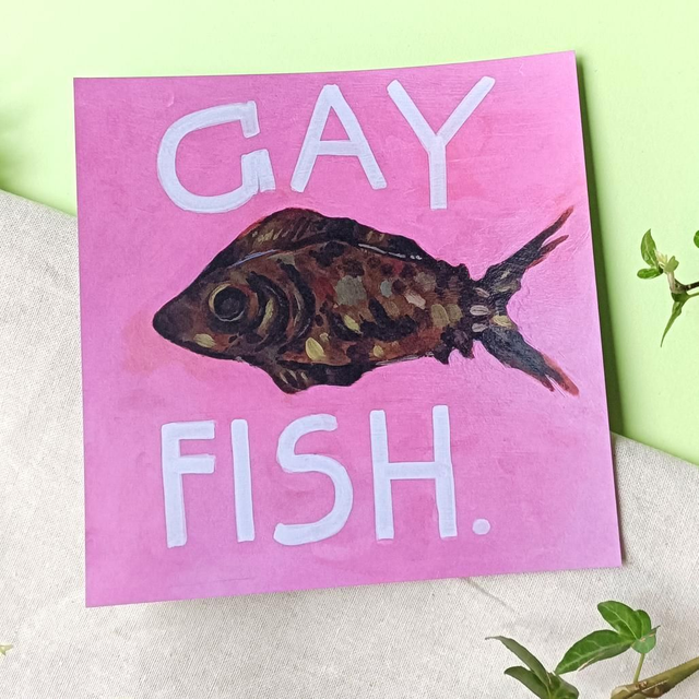 gay fish - fine art print