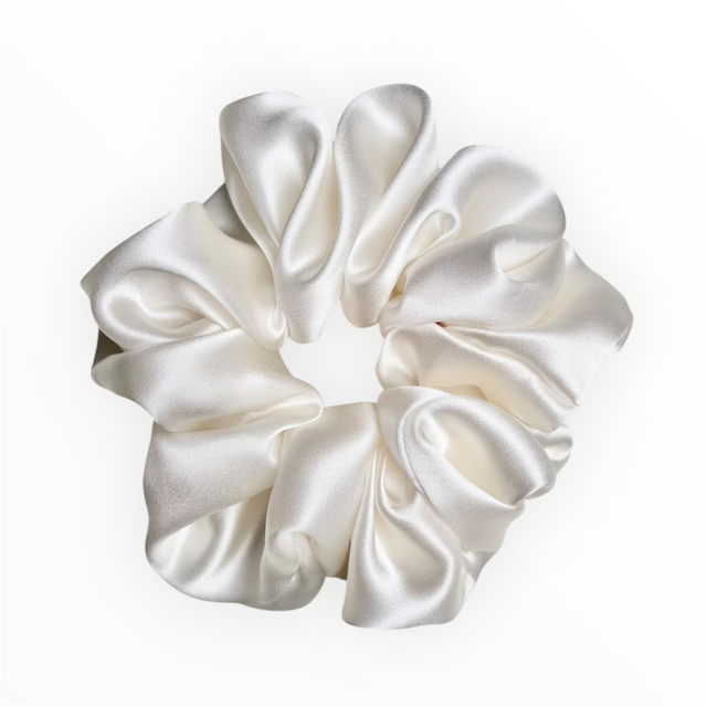 Chouchou en soie - Taille classique - Blanc 