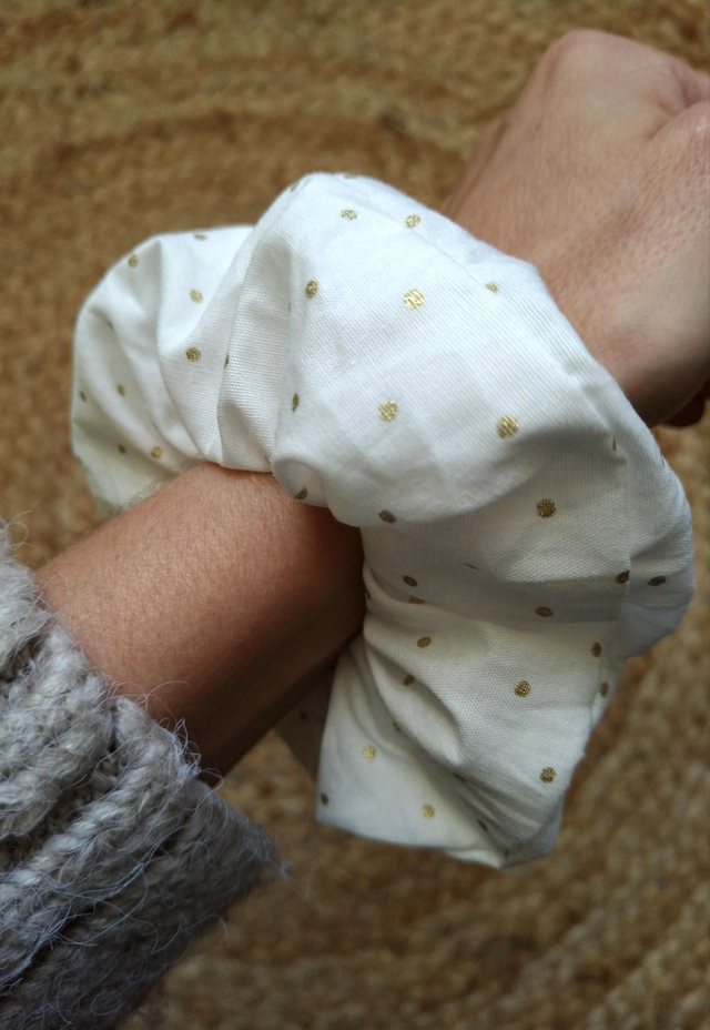 Chouchou blanc doré 