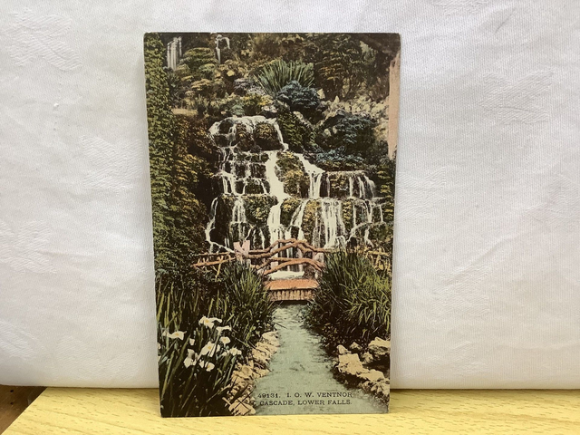 Ventnor Isle of Wight, Cascade Lower Falls, Posted 1925, Philip W. Bagwell Vintage Rare Publisher postcard. Our Ref No. R782 £6.00