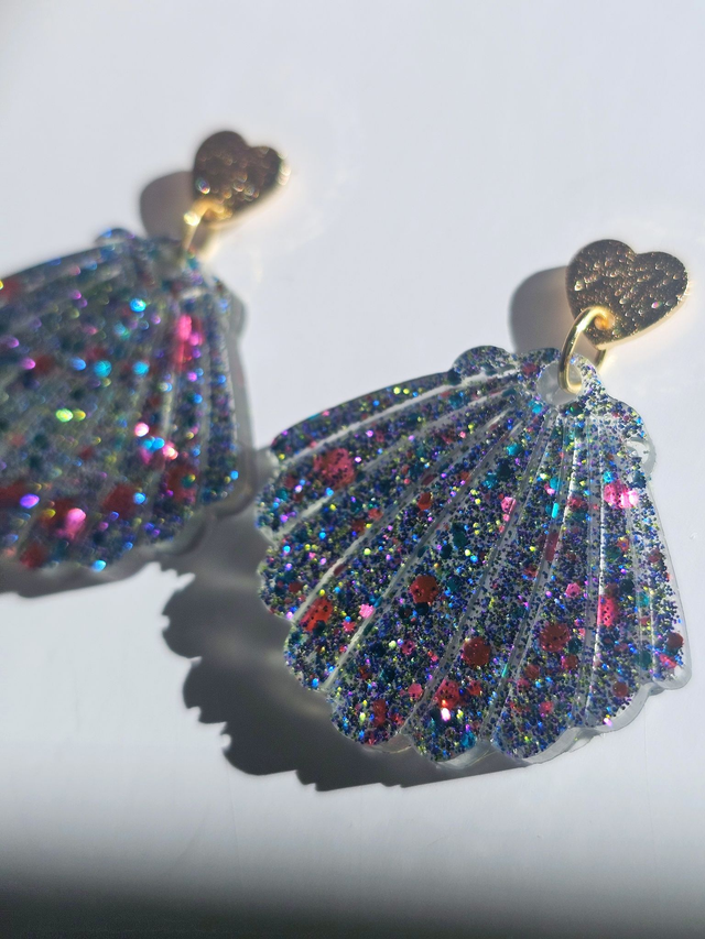 JACKIE base mauve et aux paillettes colorées 